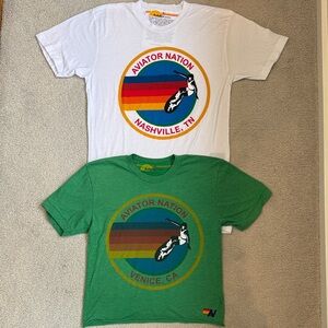 Aviator Nation TWO LOGO T-SHIRTS